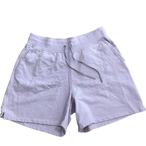 Lululemon All Yours High Rise Short 7” Cotton Terry Lavender Dew Size 12 - Picture 6 of 6